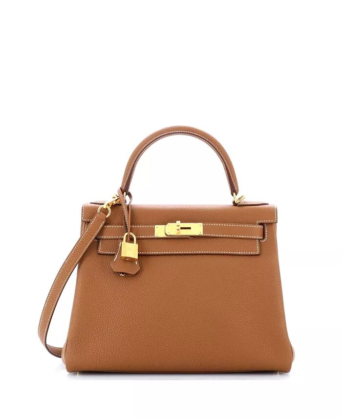 

Сумка Kelly 28 коричневая Togo с золотой фурнитурой Pre-Owned HERMÉS