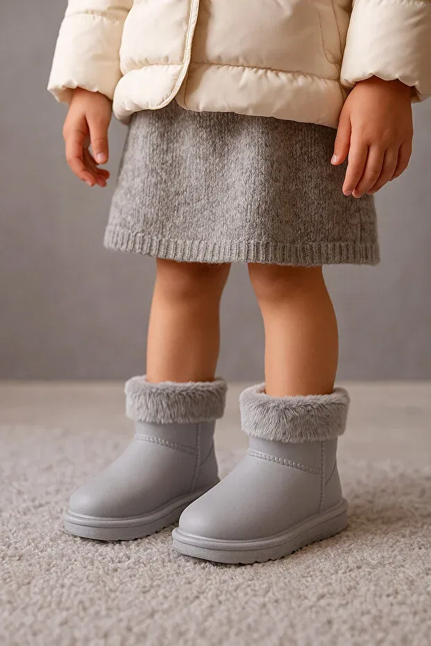 Детские ботинки для девочек водонепроницаемые Lina Step, Gray — фото 3