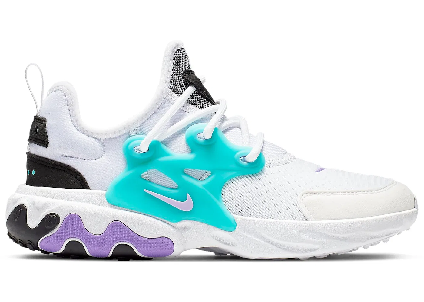 Детские кроссовки Lifestyle Nike React Presto Nike, White/Night Maroon-Black-Atomic Violet-Teal Nebula