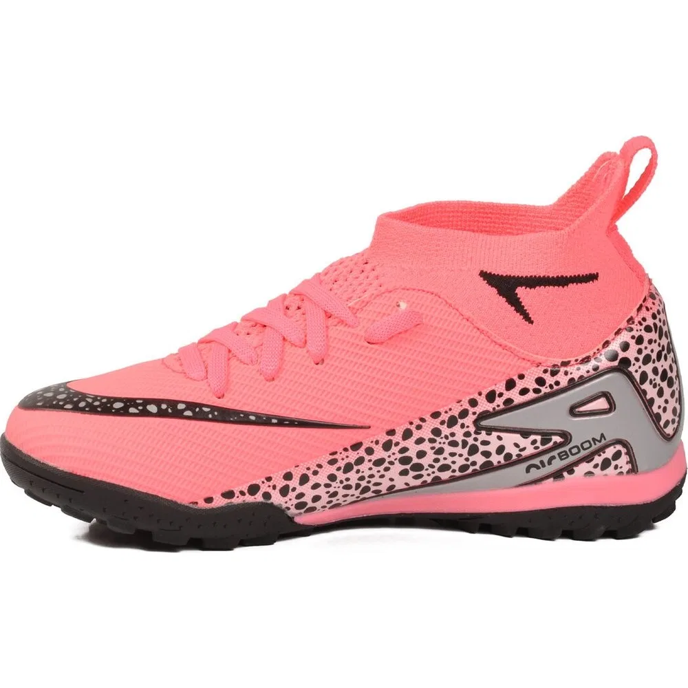 Детские футбольные бутсы для мальчиков с высоким голенищем, Pink Black, Süperfly F-P Laliga — фото 2