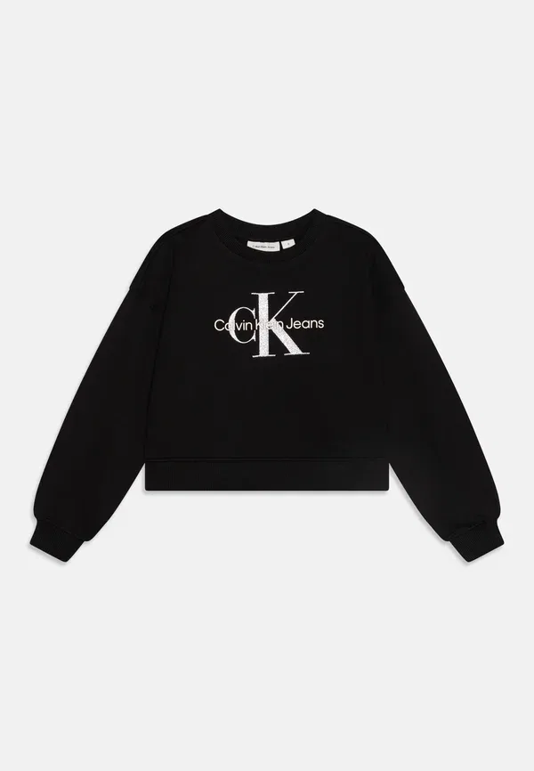 Свитшот с блестящим монологом Calvin Klein Jeans, черный