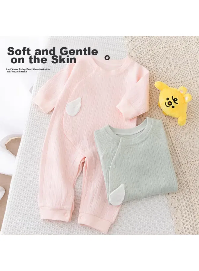 Боди-комбинезон с длинным рукавом из хлопка Babyprints, розовый — фото 2