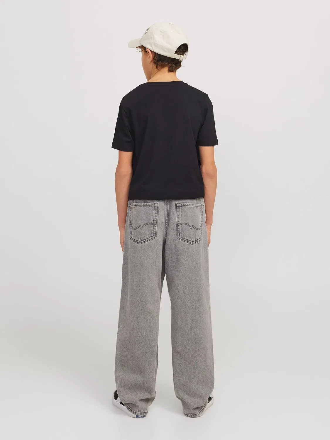 Джинсы baggy fit Alex JACK & JONES JUNIOR, серый — фото 4