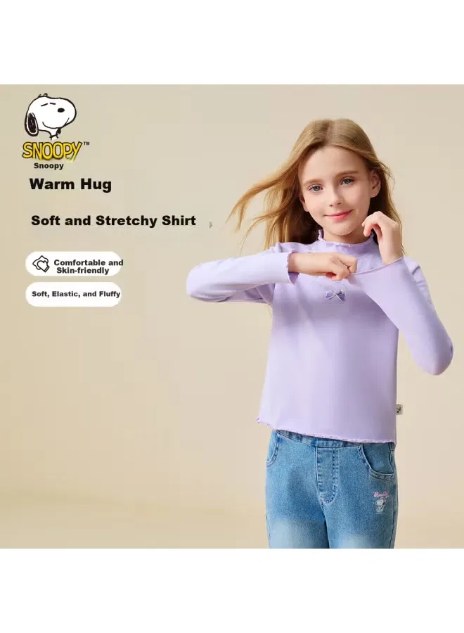 Лонгслив с высоким воротом детский Snoopy, фиолетовый