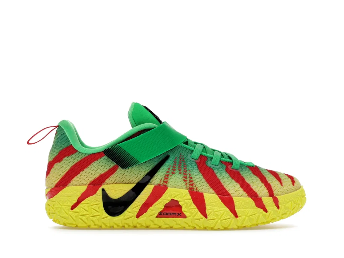 Детские кроссовки для активного отдыха Nike Ja 3, Green Spark/Black/University Red/Dynamic Yellow