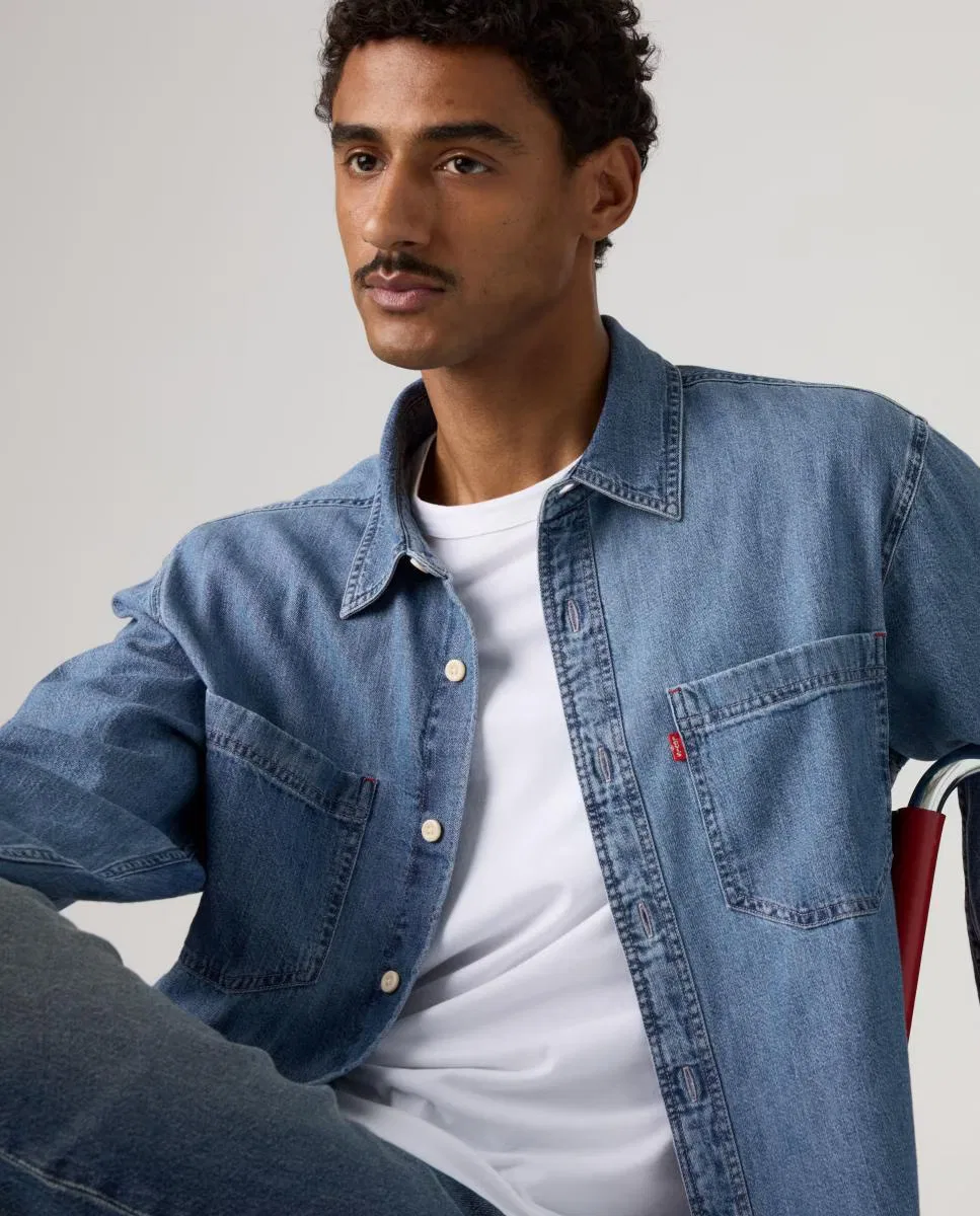 Мужская рубашка с длинным рукавом, Vaquera, Levi's, синий — фото 4
