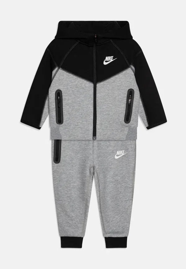 Комплект из кофты и брюк с начесом Nike Sportswear, темно-серый меланж/черный