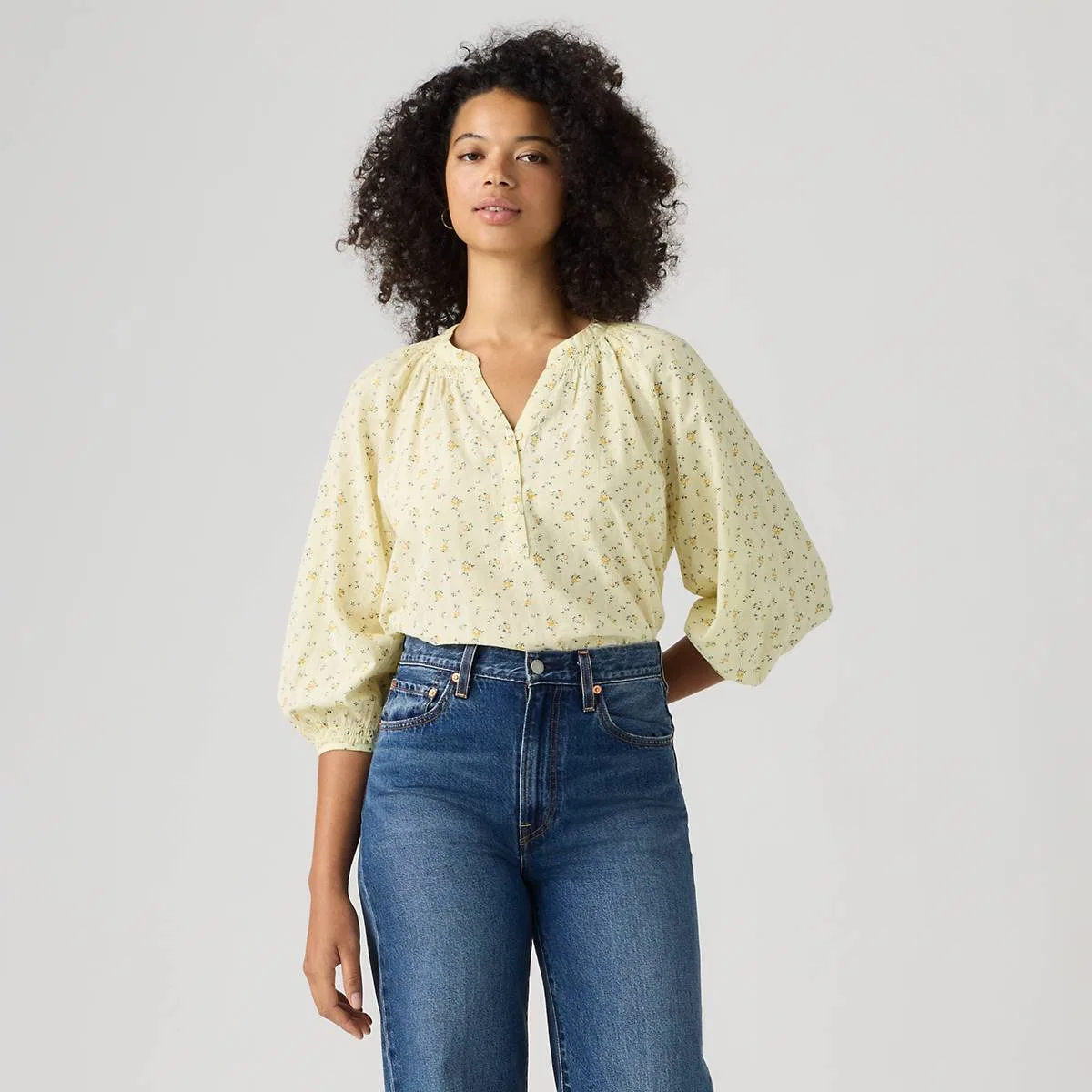 Блузка «Мечта» Levi's, Isabel Floral Pear Sorbet - Multi-Color — фото 3