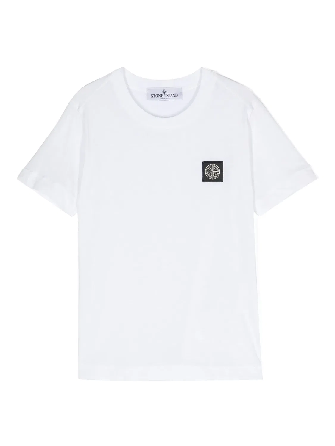 Футболка из хлопкового джерси с компасом Stone Island, белый