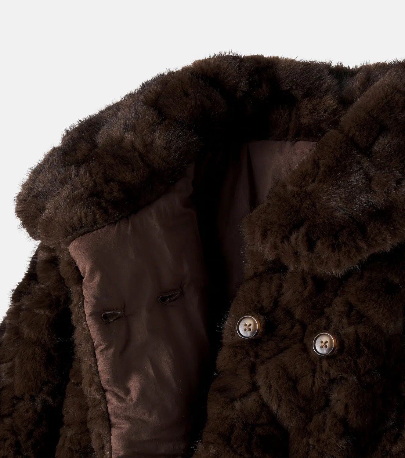 Легкая куртка с двубортной застежкой Espresso Teddy Donsje, коричневый — фото 4