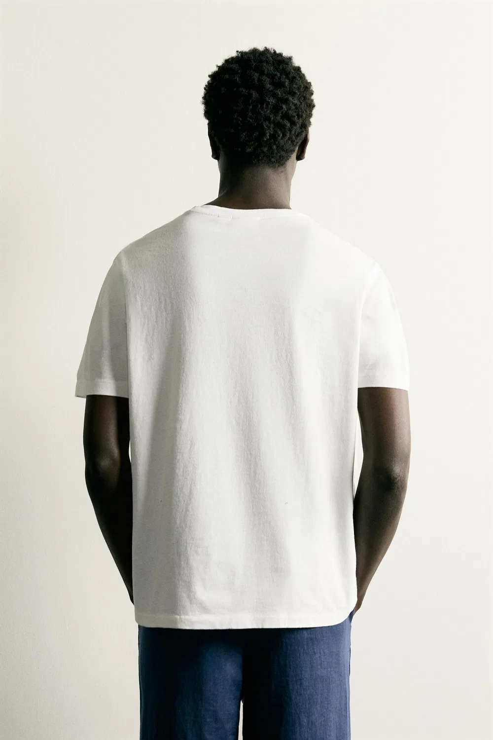 Легкая футболка свободного кройа ZARA, White — фото 3