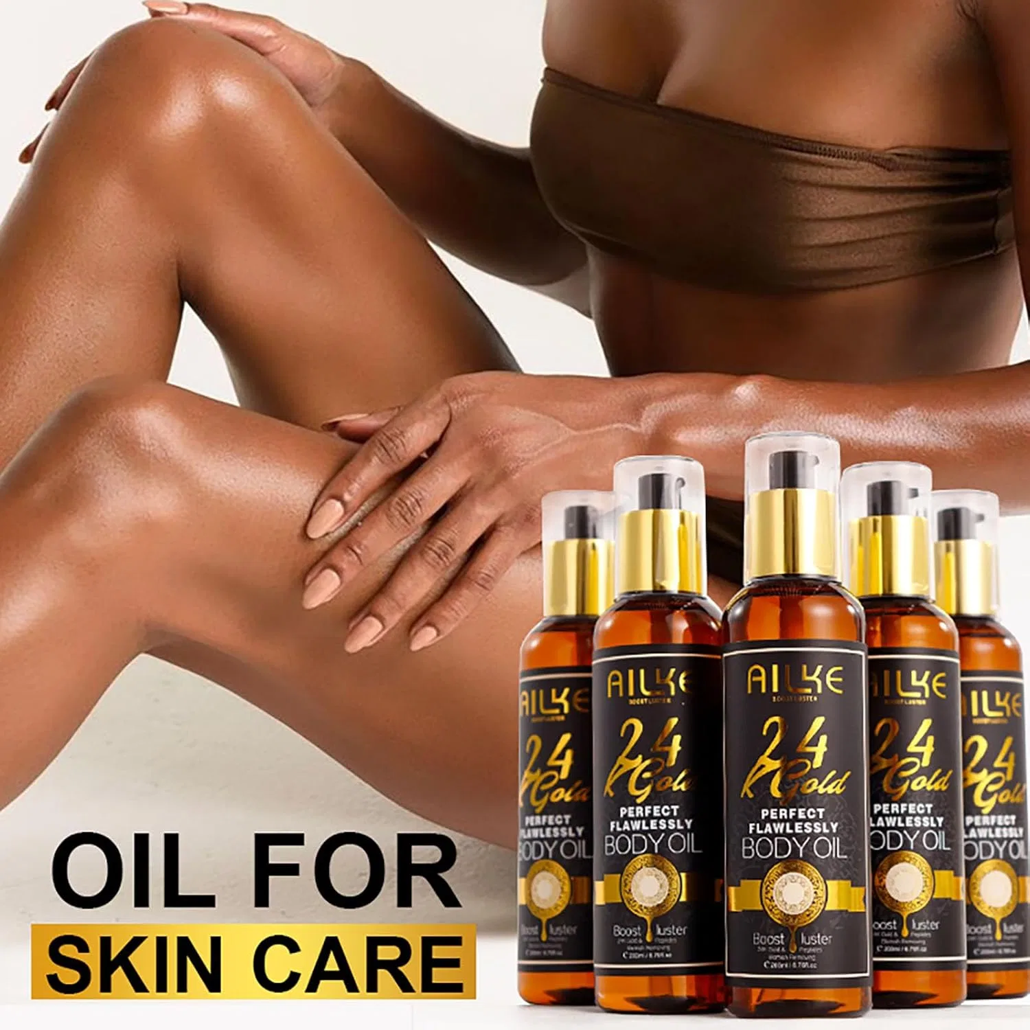 Масло для тела AILKE 24k Gold Perfect Flawlessly, 200 мл, набор 3 шт Ailke Boost Luster — фото 2