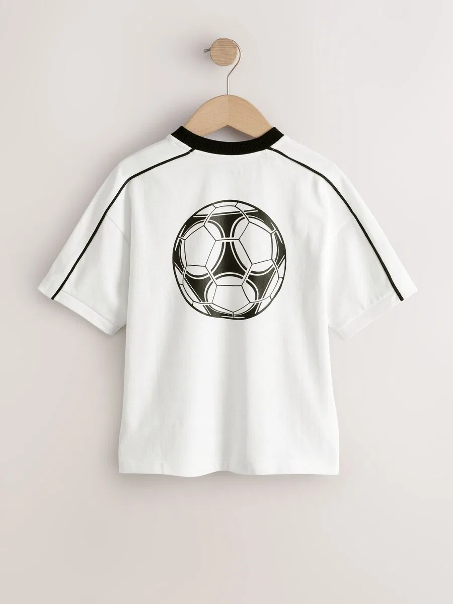 Футболка Fußball белого цвета Next — фото 2