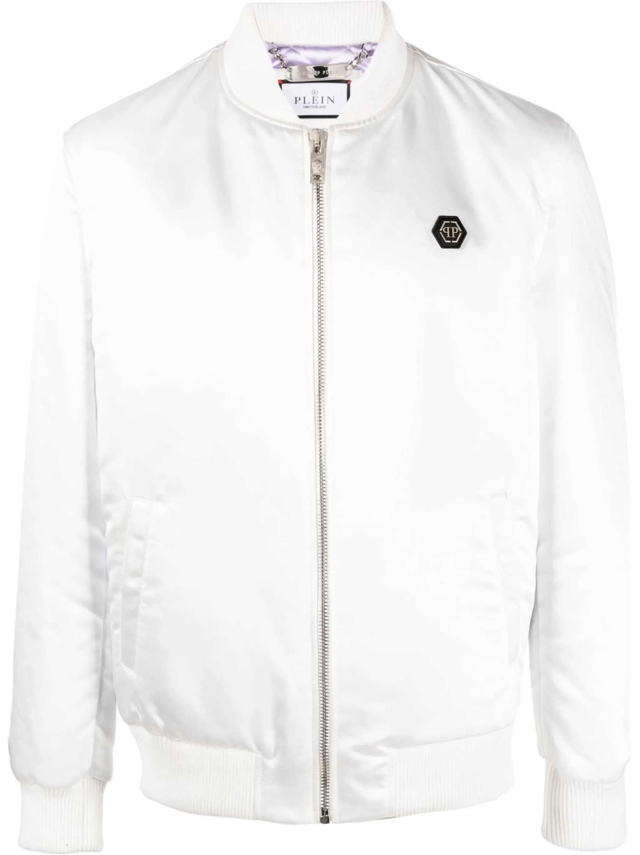 

Бомбер с принтом Skull Philipp Plein, белый