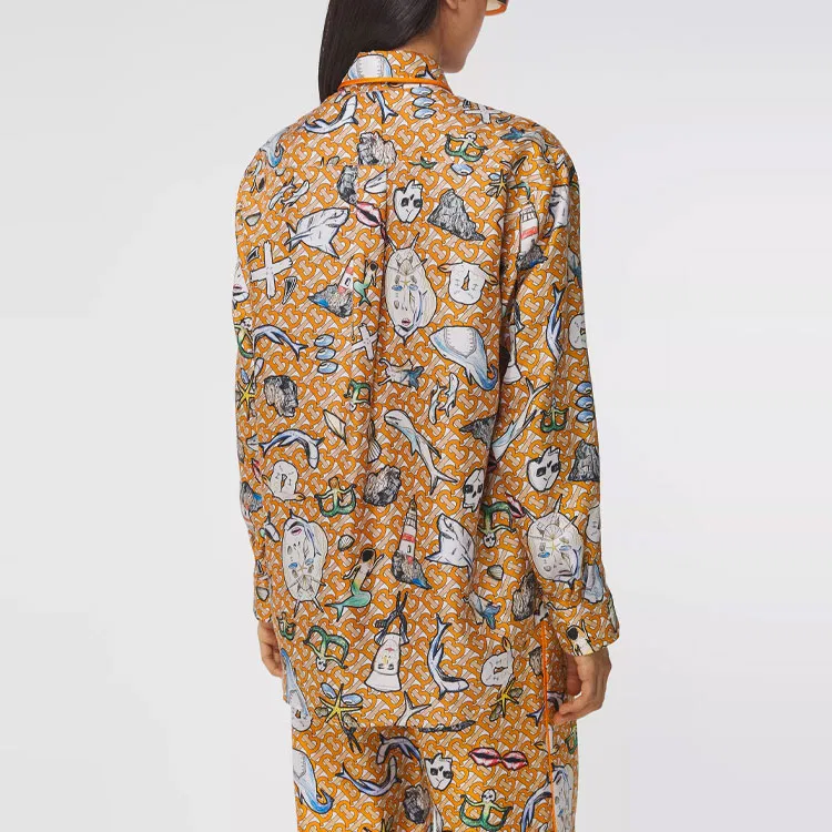 Женская футболка с принтом Shirt Burberry, Multicolor — фото 4