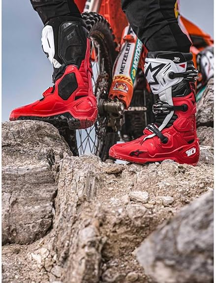 Мотоботы Alpinestars Tech-10 Enduro Boots, ярко-красный/черный