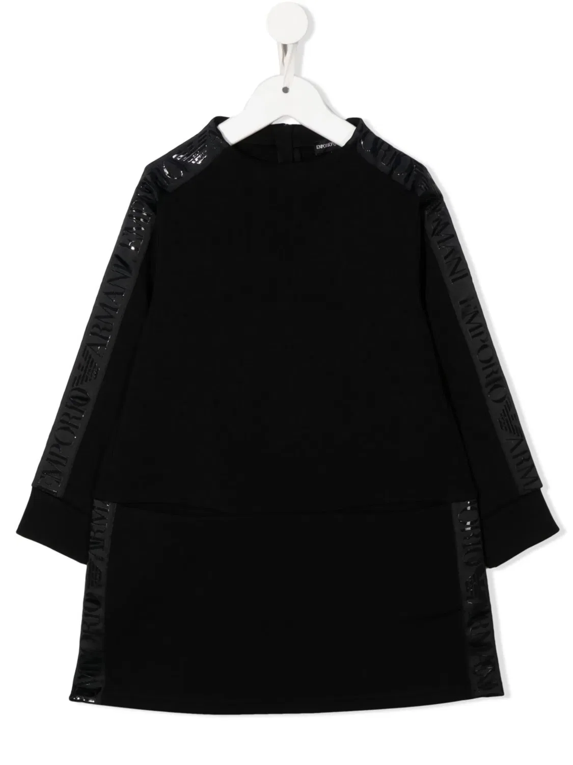 Платье с лентой‑логотипом Emporio Armani, темно-синий