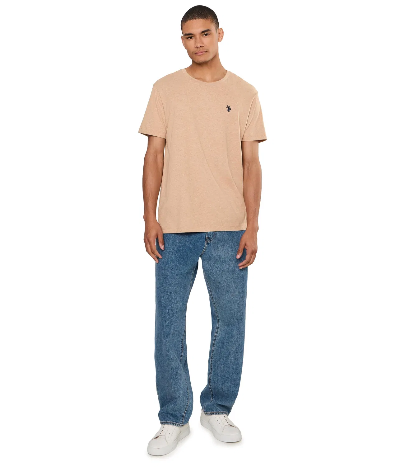 Мужская футболка с принтом Mick U.S. POLO ASSN., Khaki Heather — фото 2