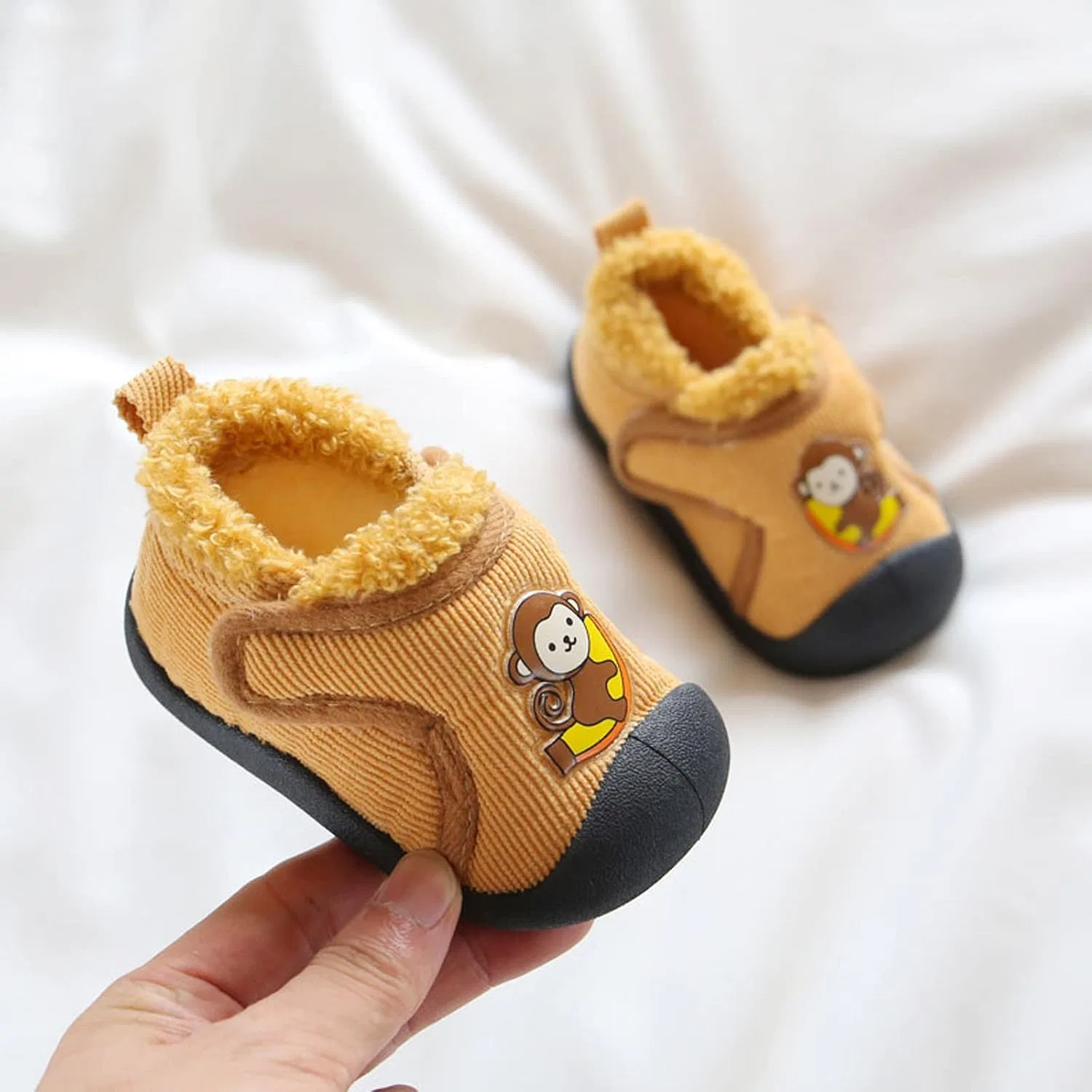 Детские кеды с принтом Keer Warm Slip On Sport Shoes Socks Durable Boys Shoes — фото 4