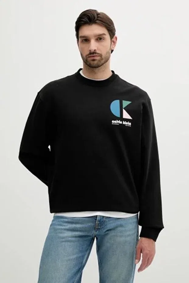 Мужские свитшот с круглым вырезом Calvin Klein, Black