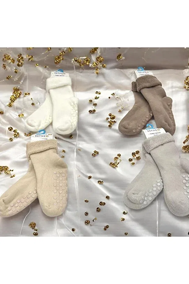 Детский набор антискользящих носков для новорожденных Young Batu Giyim, Beige