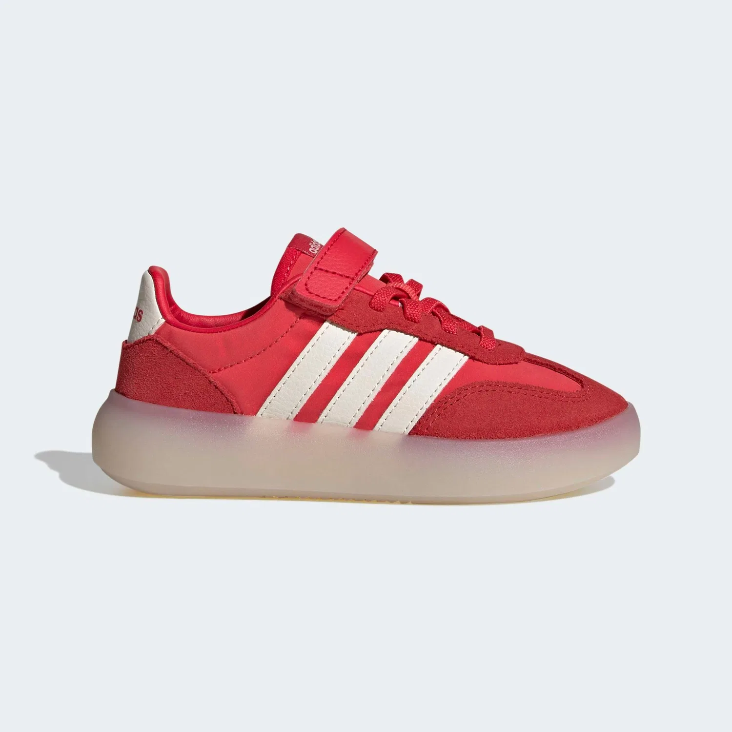 Детские кроссовки с T-образным носком Adidas Barreda Decode, Semi Lucid Red/Off White/Pure Ruby — фото 2