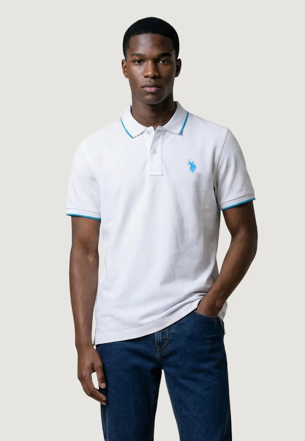Мужское хлопковое поло U.S. Polo Assn., Цвет Weiss
