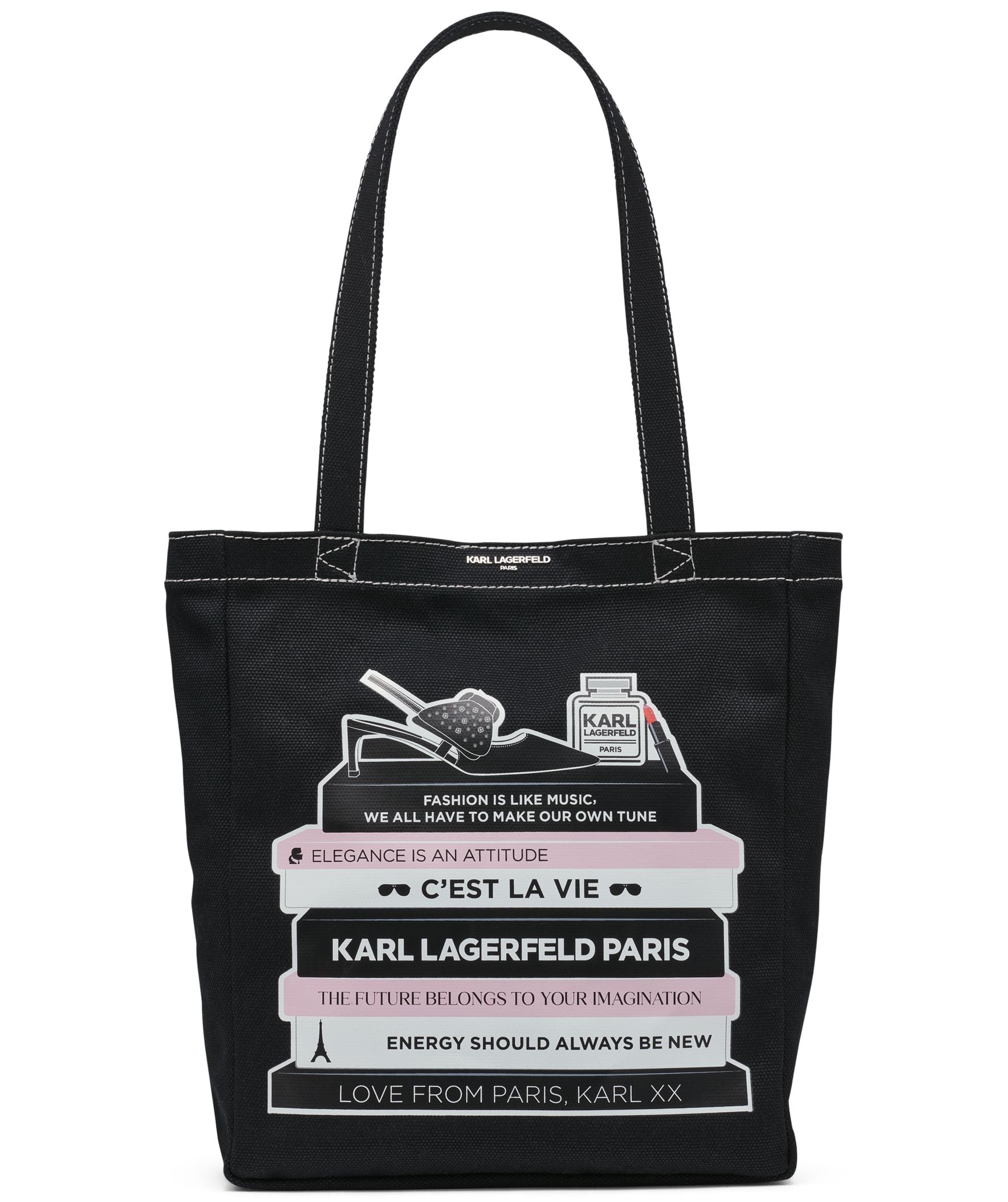 

Сумка-тоут cannes whimsy north/south KARL LAGERFELD PARIS, черный