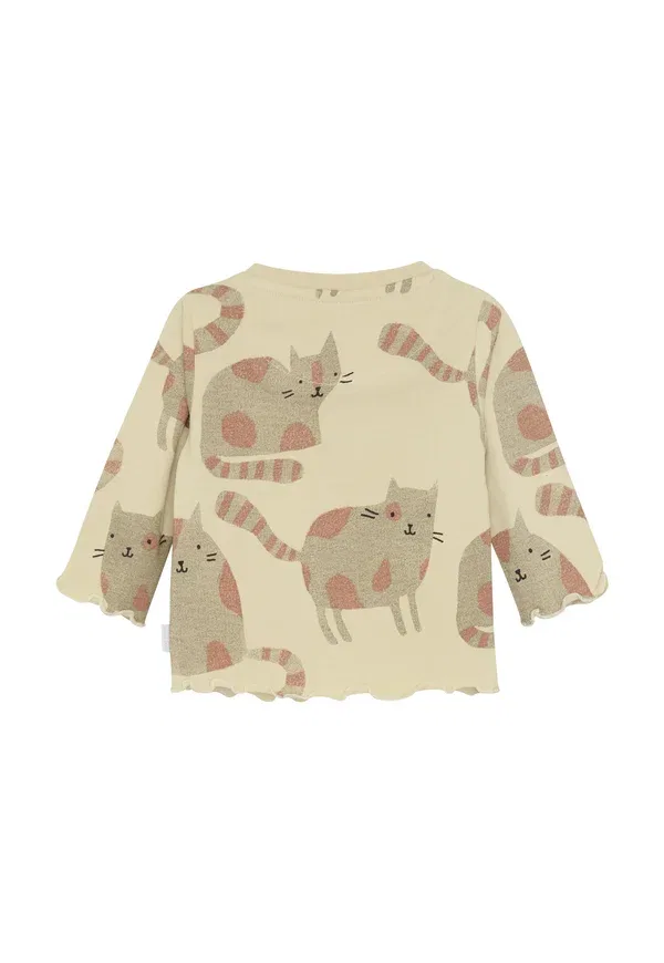 Топ с длинным рукавом, хлопок, Langarm twain - long sleeved top, Noppies, Animals Pattern Medium Grey, серый — фото 2