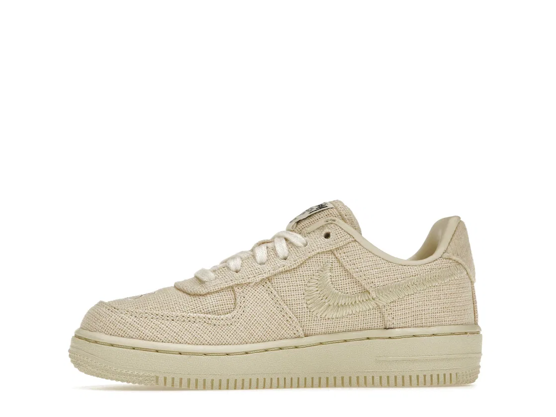 Детские кроссовки Lifestyle с низким верхом Nike Air Force 1 Low Stussy Fossil, Natural/Natural/Natural — фото 3