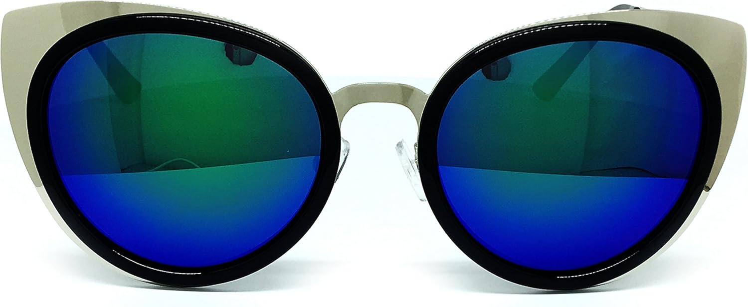 

RAKOSTA c6007 Премиальные солнцезащитные очки большого размера «кошачий глаз» для женщин и мужчин, зеркальные, стильные, плоские (бирюзовый, «кошачий глаз») O2 eyewear, Turquoise
