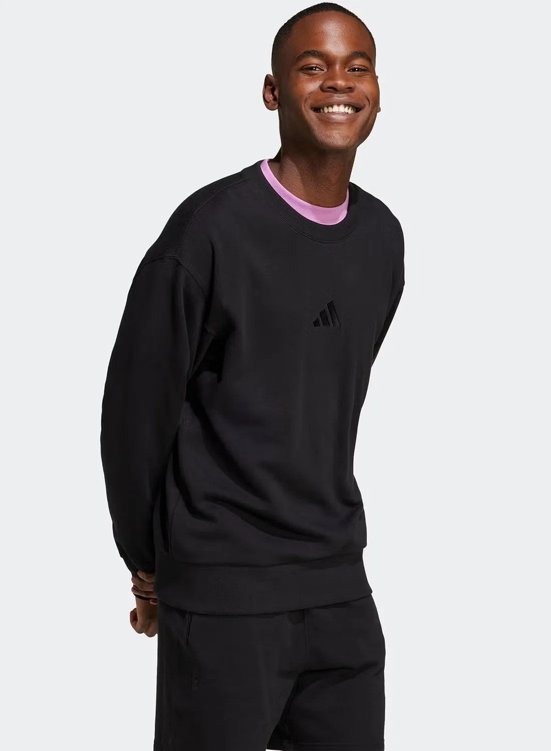 Свитшот с длинным рукавом All Szn French Terry Crew Adidas, черный