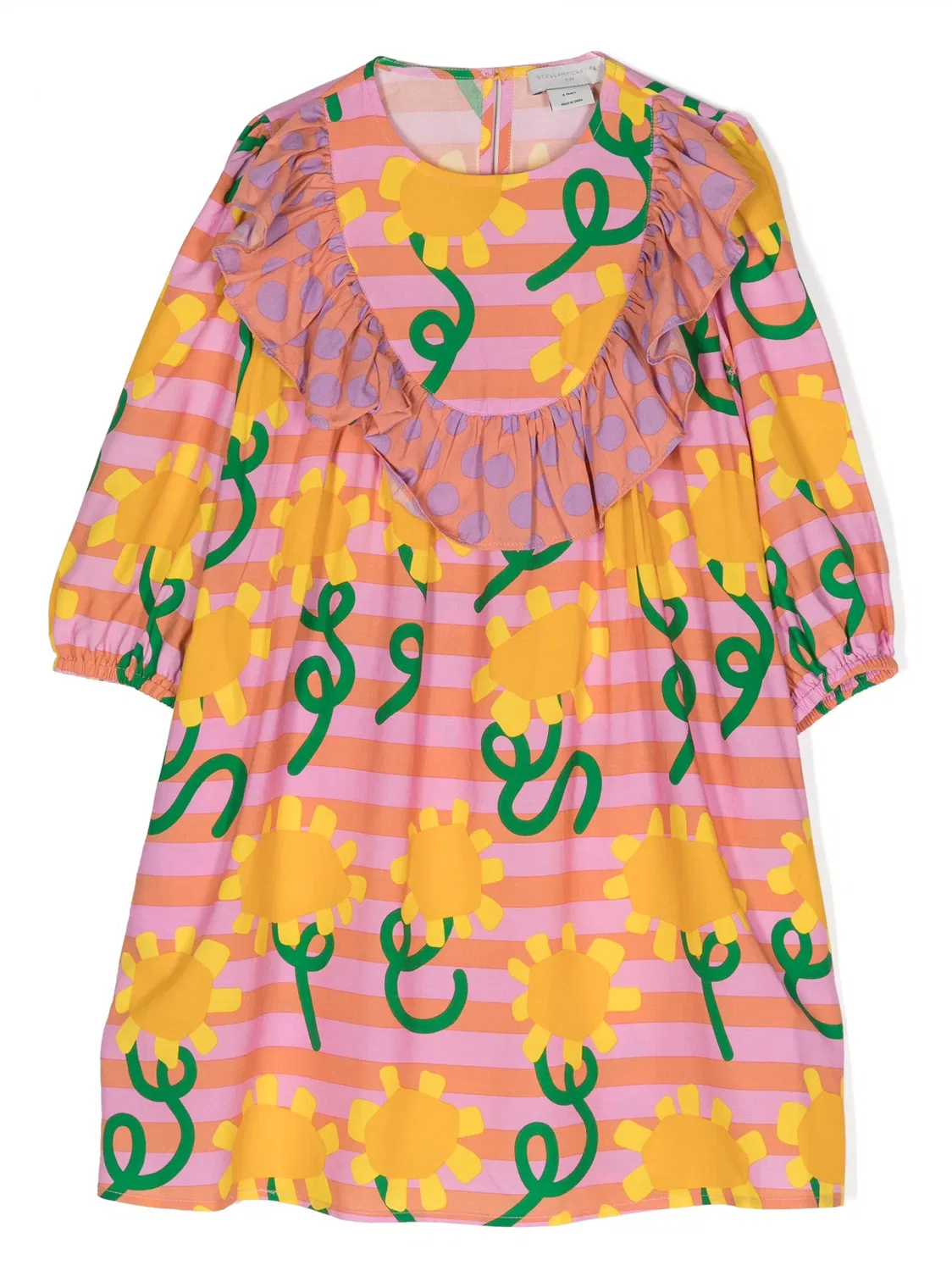 Платье с изображением подсолнухов Stella McCartney, розовый