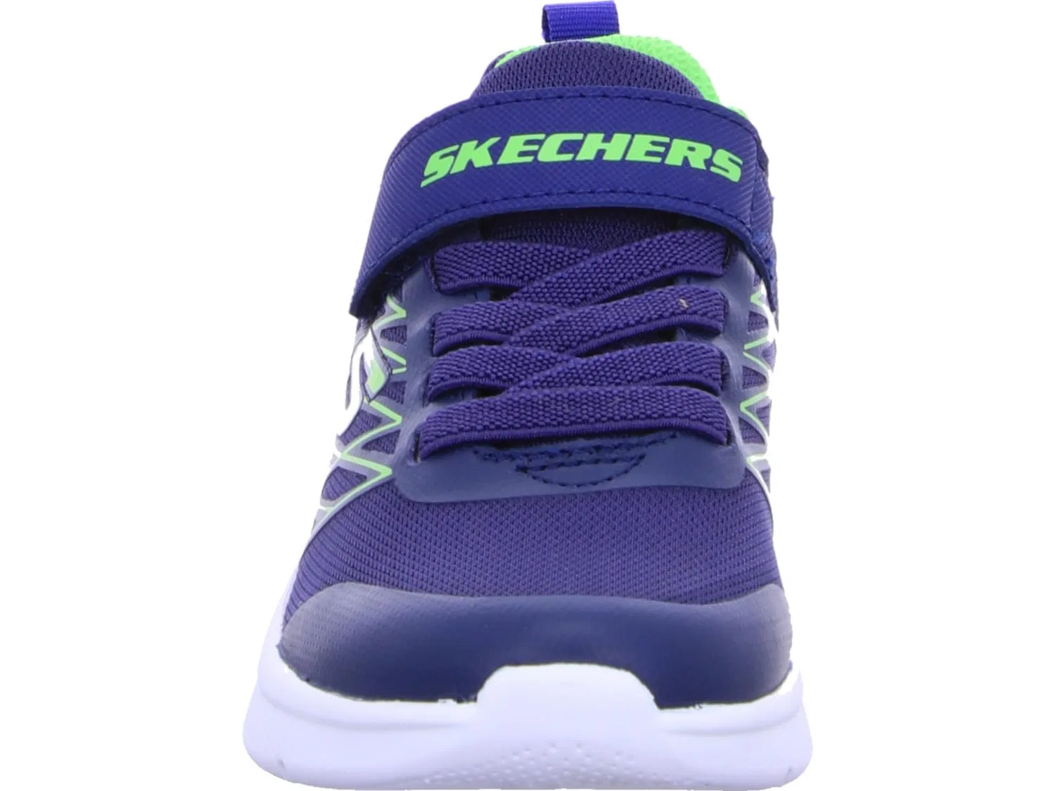 Детские кроссовки для мальчиков с сетчатым верхом Skechers Microspec Texlor, Navy Blue Lime — фото 3
