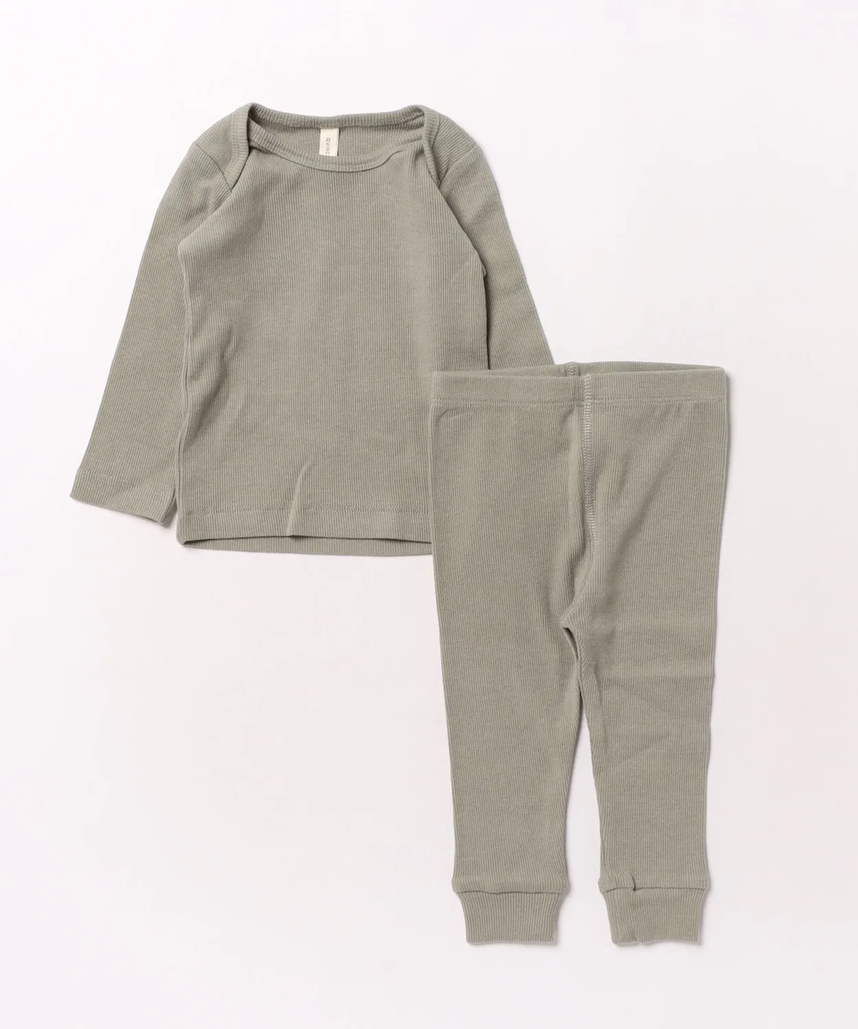 ARCHIVER Детский комплект из лонгслива и леггинсов с длинным рукавомRibbed Tee + Legging Set Quincy Mae, Green
