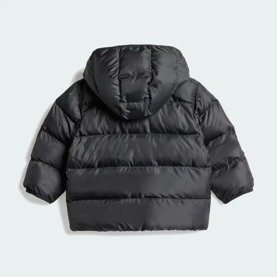 Детская куртка с капюшоном, ветрозащитная, модель Şişme, adidas, Черный — фото 2
