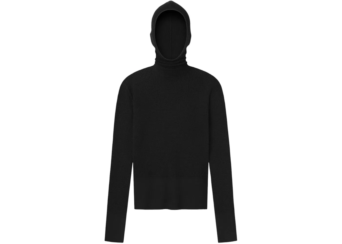 Женская футболка-худи с длинным рукавом Waffle Long Sleeve Hoodie Fear of God, Jet Black