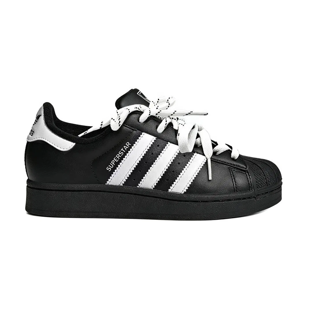 Детские кроссовки для скейтбординга с низким профилем Adidas Originals Superstar 2, Черный Белый — фото 4