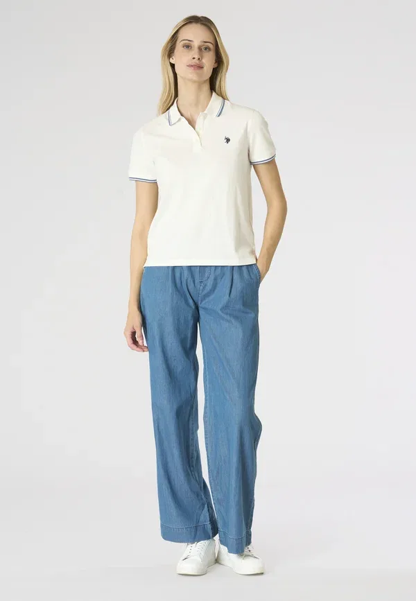 Брюки хлопковые Wide leg U.S. Polo Assn., Blu, синий — фото 2