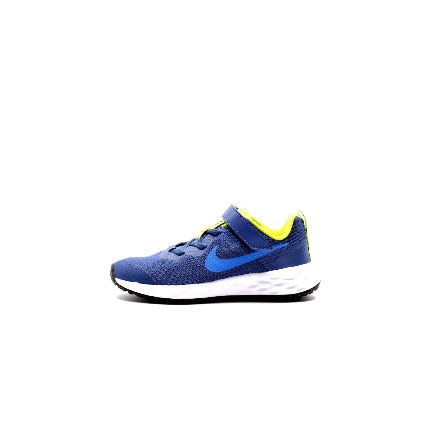 Детские кроссовки для мальчиков с мягкой амортизацией Revolution 6 NIKE, Blu Mystic Navy Photo Blue Atomic Green