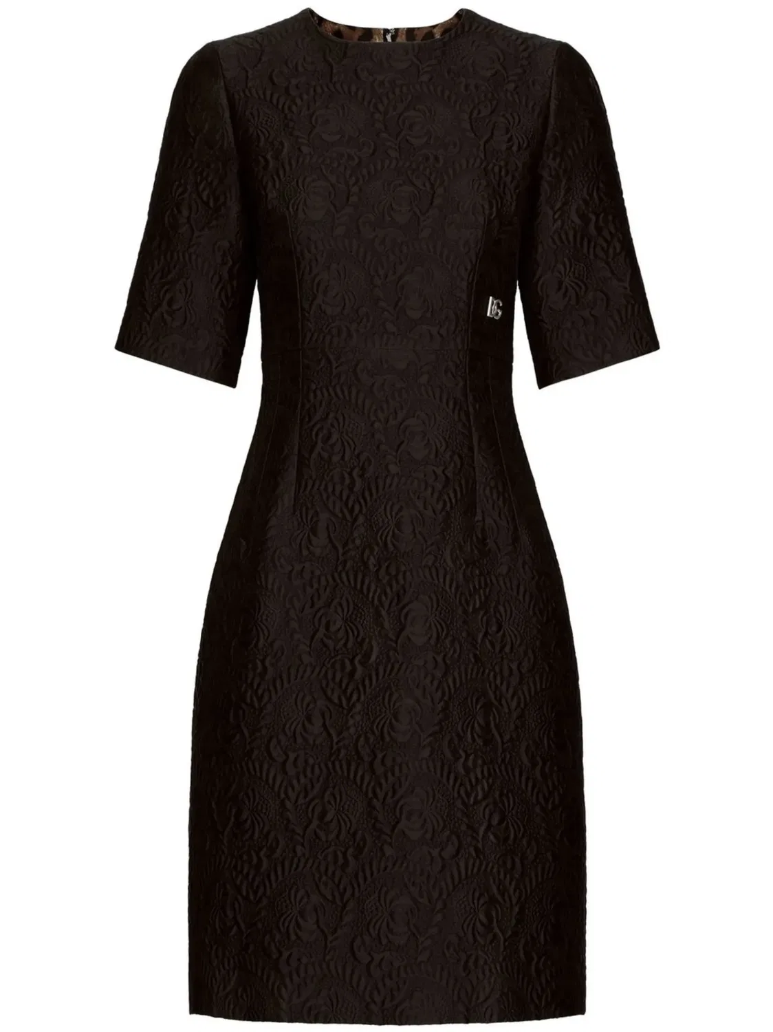 Dolce & Gabbana Платье миди из жаккарда, черное