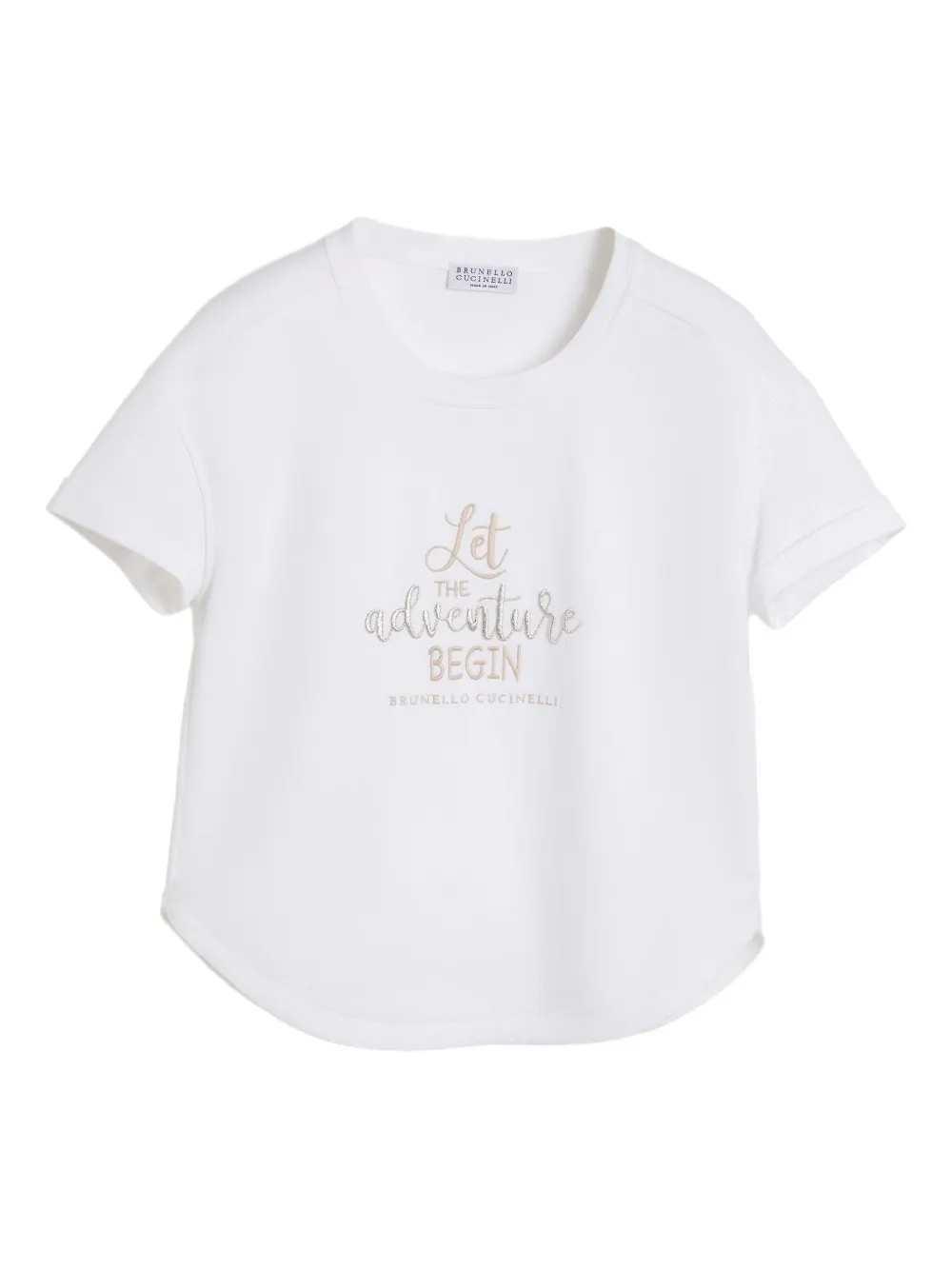 

Футболка из джерси Brunello Cucinelli Kids, белый
