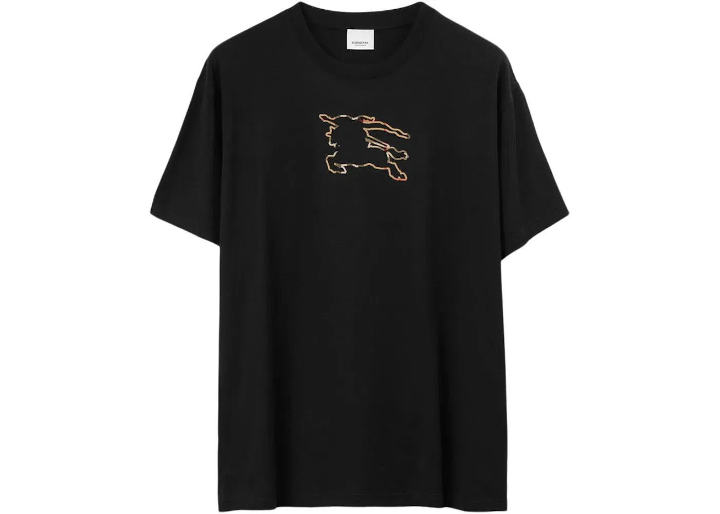 Мужская футболка с принтом Burberry Check EKD Burberry, Black