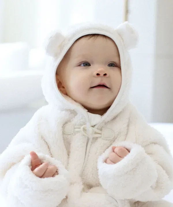 Комбинезон с медвежонком, Baby Button The Loha, айвори