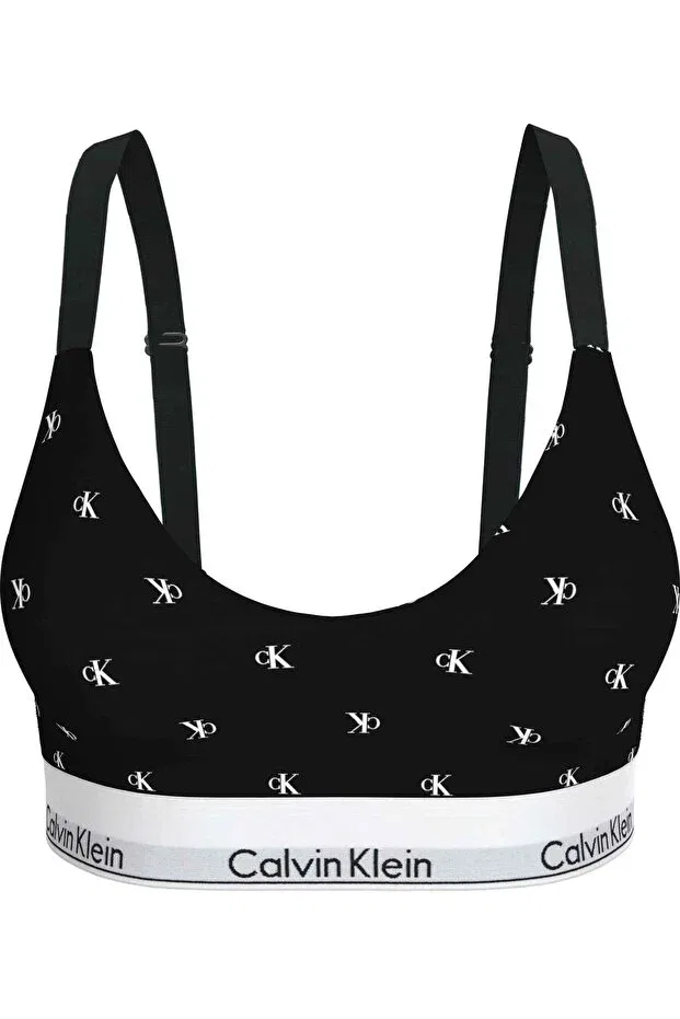 Женские бралетт с принтом Calvin Klein, Black-Whitelogo