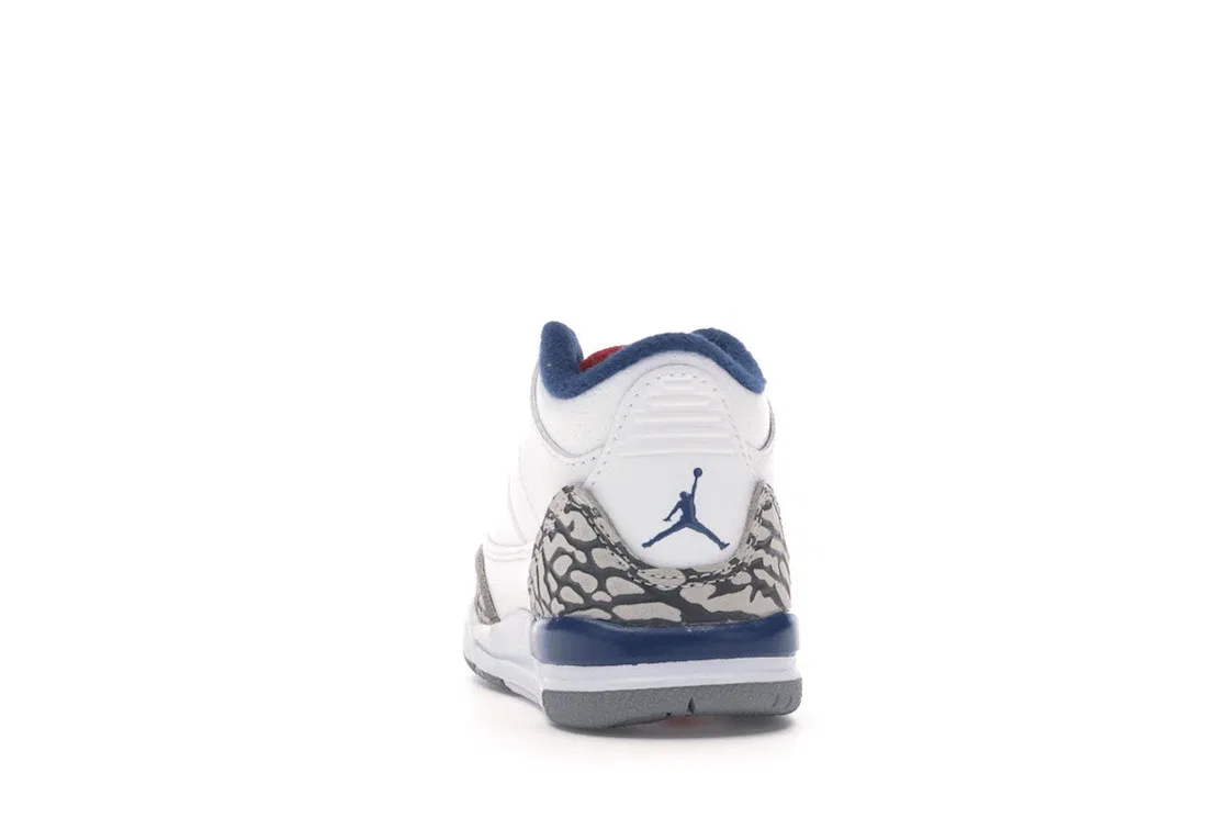 Детские кроссовки Lifestyle Jordan 3 Retro Jordan, White/Varsity Red-True Blue — фото 4