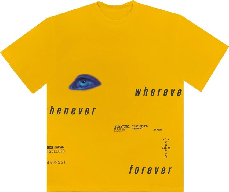 

Футболка Cactus Jack by Travis Scott Digital Eye I T-Shirt 'Yellow', желтый