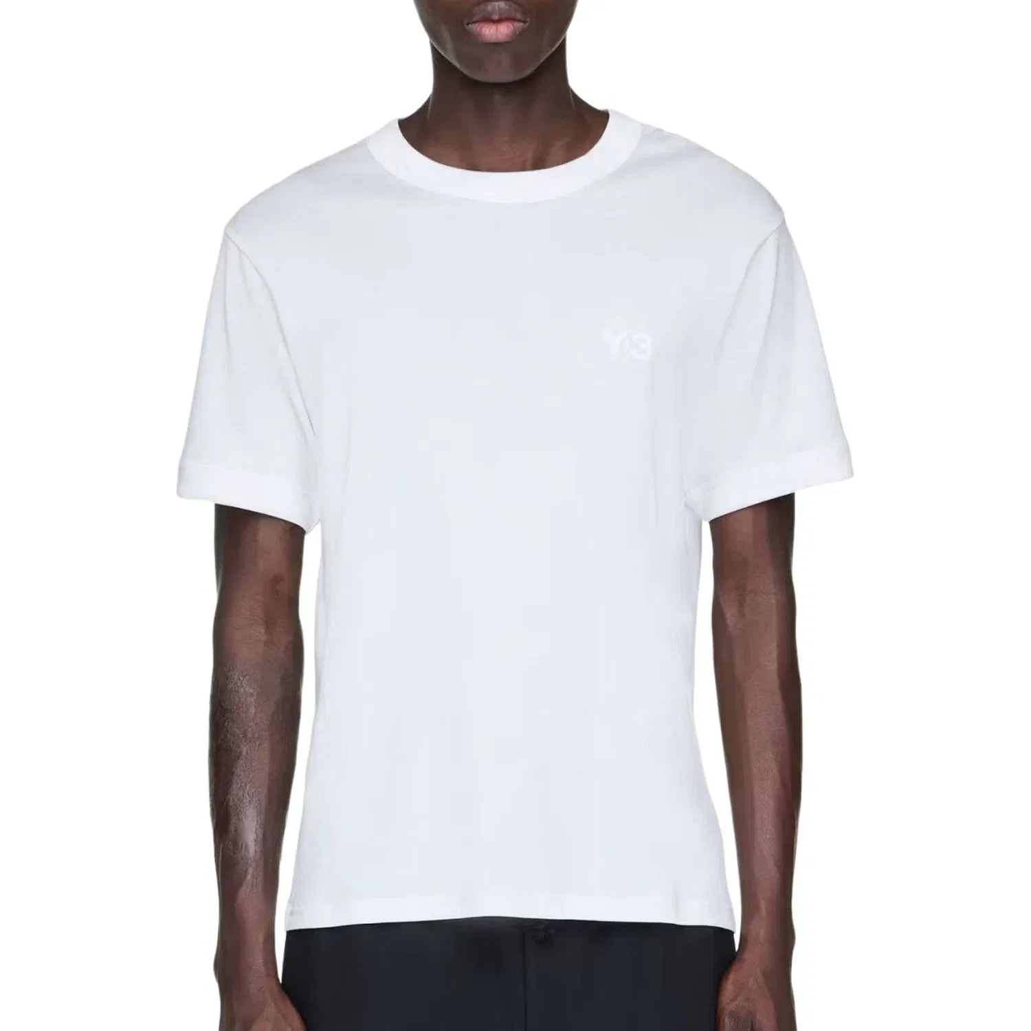 Мужская футболка с принтом Adidas x Y-3 Slim T-Shirt Asia Sizing, белый — фото 3