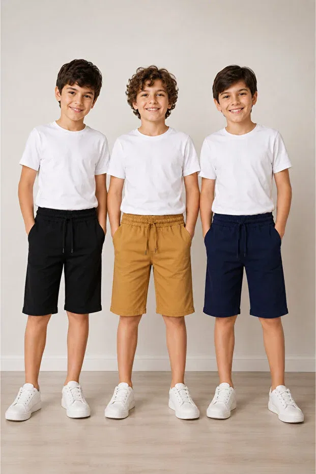 Детские шорты для девочек хлопковые Basics Vieso, Black And White
