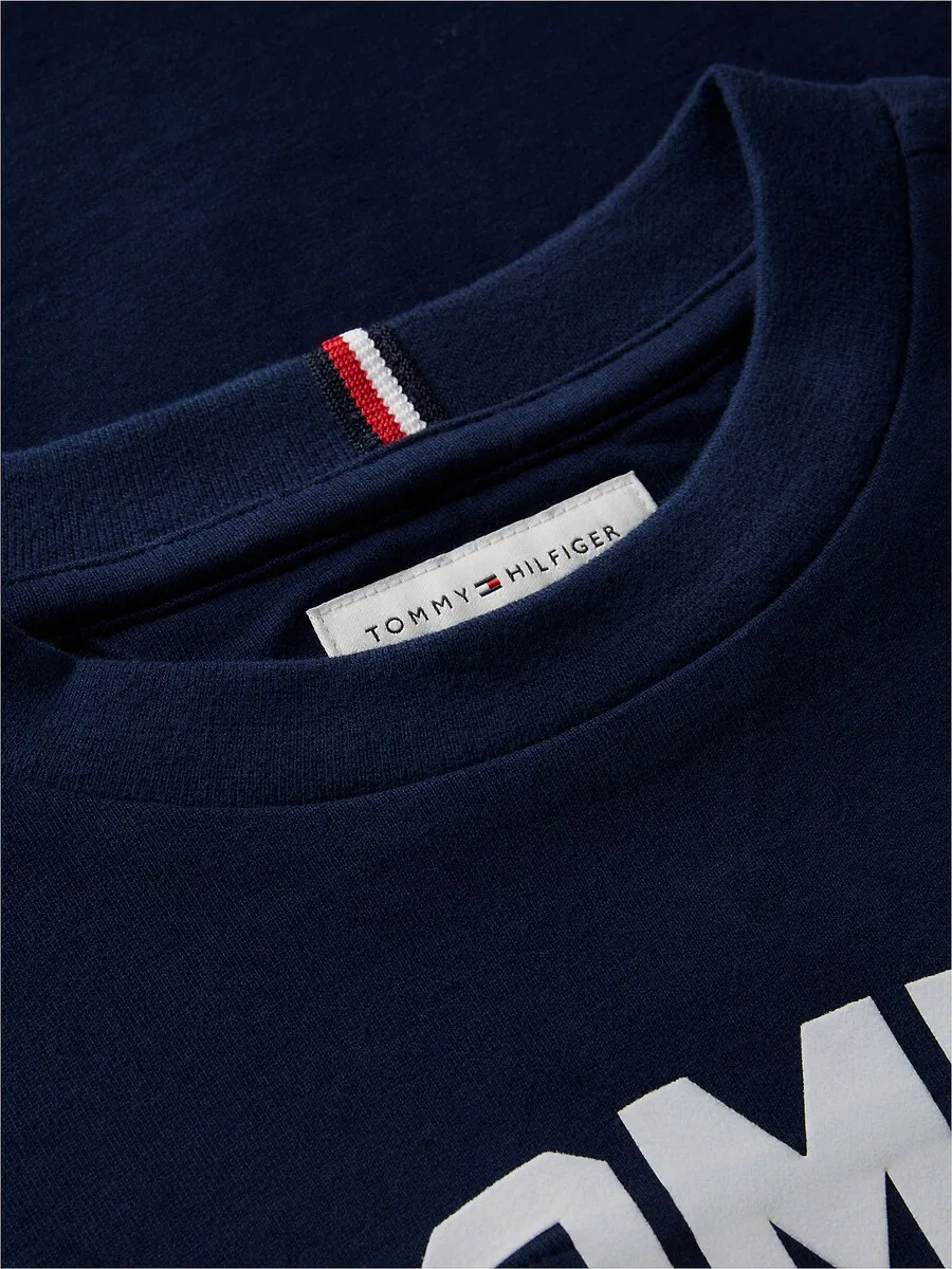 Топ TOMMY HILFIGER 'Brand Love' цвета морской волны — фото 2